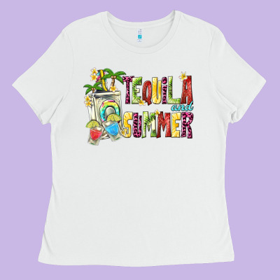 Tequila And Summer Ladies Tee Designed By Texasbilliewilder