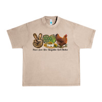 French Oak Peace Love New Hampshire Red Chicken Urban Heavy Tee - LillyAllenDesigns