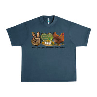 Midnight Navy Peace Love New Hampshire Red Chicken Urban Heavy Tee - LillyAllenDesigns