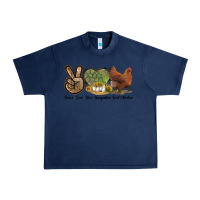 Navy Peace Love New Hampshire Red Chicken Urban Heavy Tee - LillyAllenDesigns