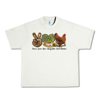 Pistachio Peace Love New Hampshire Red Chicken Urban Heavy Tee - LillyAllenDesigns