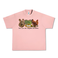 Salmon Peace Love New Hampshire Red Chicken Urban Heavy Tee - LillyAllenDesigns