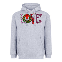Heather Grey Love Christmas Heavyweight Hoodie - Bettercallsaul