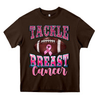 Chocolate Brown tackle breast cancer Heavy Core Tee - BarkalooDesign