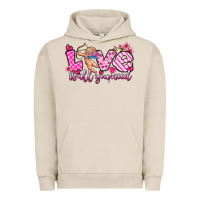 Pigment French Oak love is all you need Urban Hoodie - OliviaCreatesArt