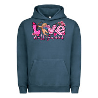 Pigment Midnight Navy love is all you need Urban Hoodie - OliviaCreatesArt