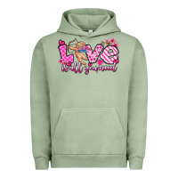 Pigment Oil Green love is all you need Urban Hoodie - OliviaCreatesArt