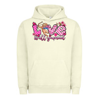 Pigment Pistachio love is all you need Urban Hoodie - OliviaCreatesArt