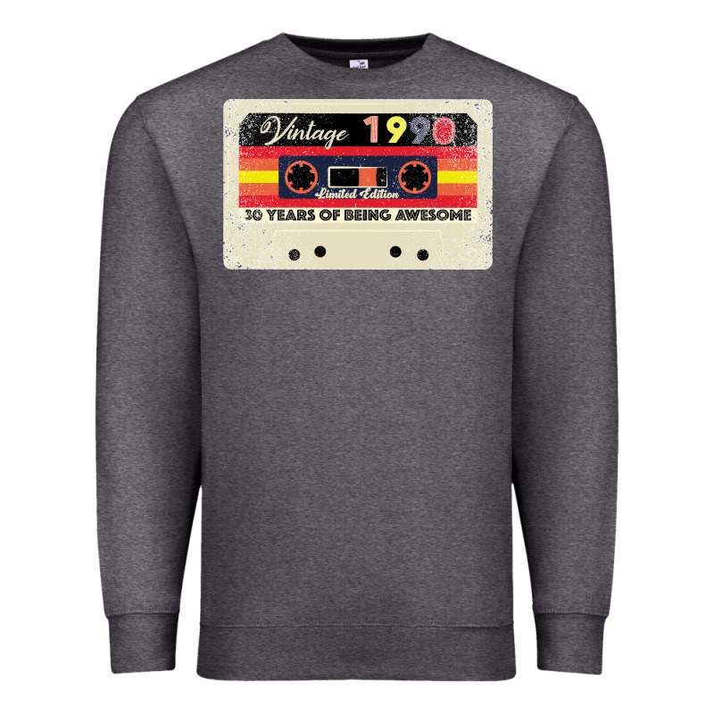 30th Birthday 30 Years 1990 Retro Tape Cassette Premium Sweatshirt by Bettercallsaul | Teevron