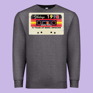 30th Birthday 30 Years 1990 Retro Tape Cassette Premium Sweatshirt Designed By Bettercallsaul