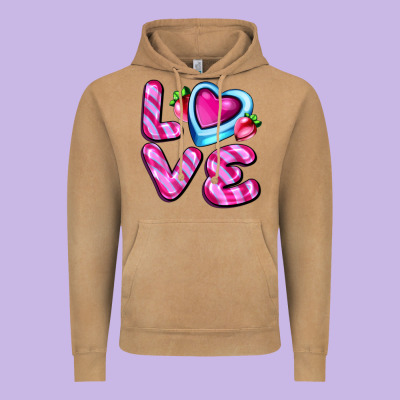 Love With Strawberry Candy Vintage Hoodie Designed By Adodesignshop