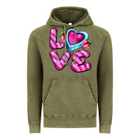 Vintage Olive love with strawberry candy Vintage Hoodie - AdoDesignShop