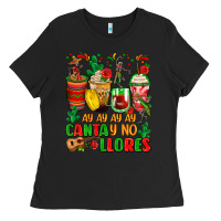 Black ay ay ay ay canta y no llores coffee cups Ladies Tee - Zillion Design Studio