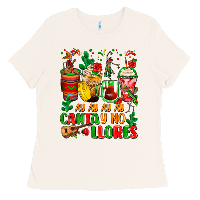 Ay Ay Ay Ay Canta Y No Llores Coffee Cups Ladies Tee by Zillion Design Studio | Teevron