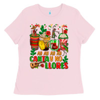 Bubblegum Pink ay ay ay ay canta y no llores coffee cups Ladies Tee - Zillion Design Studio