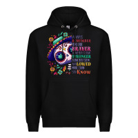 Black You are braver than you think sugar skull Premium Hoodie - NancyCooperArtShop