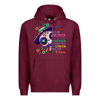 Burgundy You are braver than you think sugar skull Premium Hoodie - NancyCooperArtShop