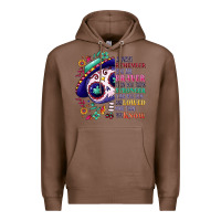 Chestnut You are braver than you think sugar skull Premium Hoodie - NancyCooperArtShop