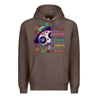 Coffee You are braver than you think sugar skull Premium Hoodie - NancyCooperArtShop