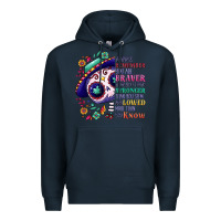 Navy You are braver than you think sugar skull Premium Hoodie - NancyCooperArtShop