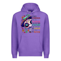 Purple You are braver than you think sugar skull Premium Hoodie - NancyCooperArtShop