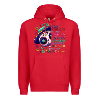 Red You are braver than you think sugar skull Premium Hoodie - NancyCooperArtShop