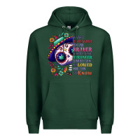 Sports Green You are braver than you think sugar skull Premium Hoodie - NancyCooperArtShop