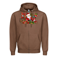 Chestnut joy christmas with santa bbs Zipper Hoodie - BundleAndBundleShop