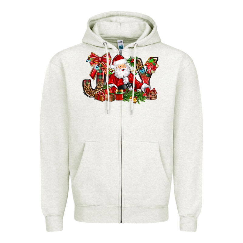 Joy Christmas With Santa Bbs Zipper Hoodie by BundleAndBundleShop | Teevron