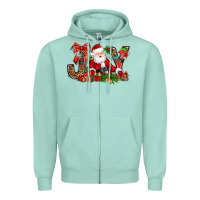Seafoam joy christmas with santa bbs Zipper Hoodie - BundleAndBundleShop