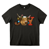 Asphalt christmas joy cow Heavy Core Tee - RanaPortraitStore