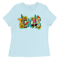Baby Blue texas summer Ladies Tee - texasbilliewilder