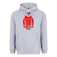 Heather Grey Christmas Buldog Heavyweight Hoodie - Bettercallsaul