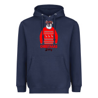 Navy Christmas Buldog Heavyweight Hoodie - Bettercallsaul