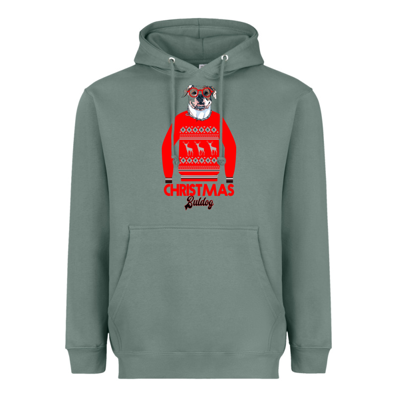Christmas Buldog Heavyweight Hoodie by Bettercallsaul | Teevron