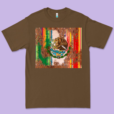 Mexican Flag Serape Premium Tee Designed By Cts Tumbler Store