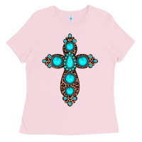 Bubblegum Pink gemstone leopard cross Ladies Tee - JahusDesignShop