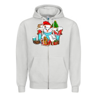 Dove Grey joy christmas with snowman bbs Zipper Hoodie - BundleAndBundleShop