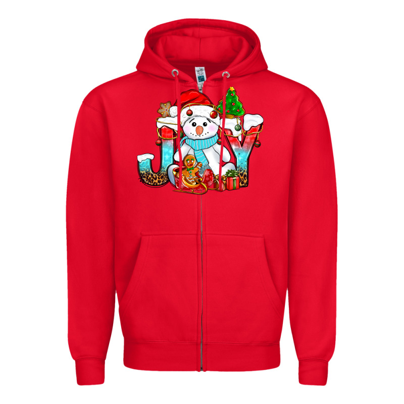 Joy Christmas With Snowman Bbs Zipper Hoodie by BundleAndBundleShop | Teevron