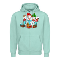 Seafoam joy christmas with snowman bbs Zipper Hoodie - BundleAndBundleShop