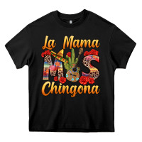 Black La Mama mas Chingona Heavy Core Tee - texasbilliewilder