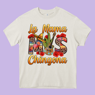 La Mama Mas Chingona Heavy Core Tee Designed By Texasbilliewilder