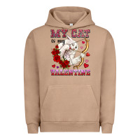Pigment Burro my cat is my valentine Urban Hoodie - OliviaCreatesArt