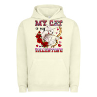 Pigment Pistachio my cat is my valentine Urban Hoodie - OliviaCreatesArt