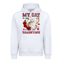 White my cat is my valentine Urban Hoodie - OliviaCreatesArt