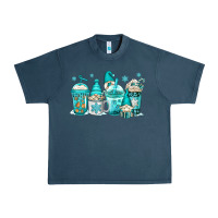 Winter Christmas Gnomes Coffee Cups Urban Heavy Tee | Teevron