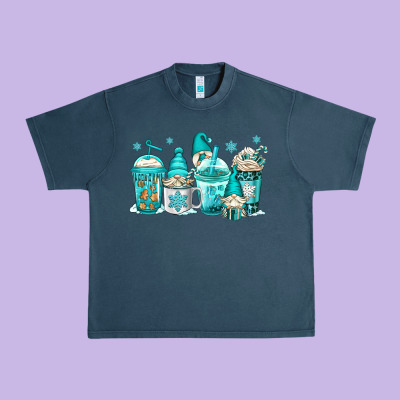Winter Christmas Gnomes Coffee Cups Urban Heavy Tee Designed By Jasminsmagicworld