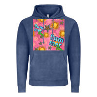 Vintage Denim summer time of the sun seamless pattern Vintage Hoodie - BundleAndBundleShop