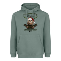 Sage All I Want For Christmas Is You Just Kidding I Want Cats Heavyweight Hoodie - Bettercallsaul