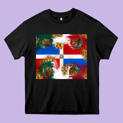Mexican And Dominican Republic Heavy Core Tee Designed By Texasbilliewilder